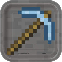 Multicolor Minecraft Square Dessert Plates (7