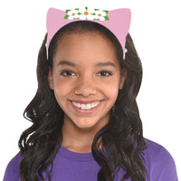 Unique Multicolor Gabby's Dollhouse Glitter Paper Headbands - 4 Count | Unique, Fun and Sparkly - Party-Perfect for Kids Birthdays and Dress-Up, One Size Fits Most