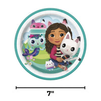 Gabby's Doll House Themed Dessert Paper Plates – 8 Pack of 7" Plates