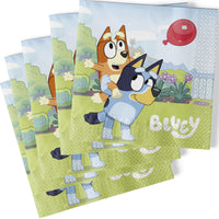 Unique Bluey Party Napkins 16 Count, Luncheon 6.5 Inch