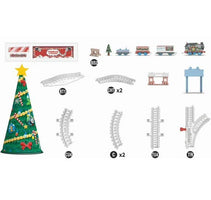 Thomas & Friends Motorized Christmas Train Set with Track, Battery-Powered Holiday Train Loops Around Tree, Thomas Engine, Gift for Toddlers & Kids Ages 3+