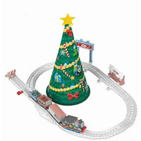 Thomas & Friends Motorized Christmas Train Set with Track, Battery-Powered Holiday Train Loops Around Tree, Thomas Engine, Gift for Toddlers & Kids Ages 3+
