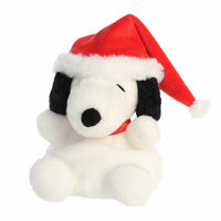 Aurora® Festive Peanuts® Santa Snoopy Palm Pals™ Stuffed Animal - Officially Licensed Toys for All Snoopy Fans - Perfect for Holiday Decorations or Gifts - White 5 Inches