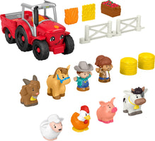 Fisher-Price Little People Caring for Animals Tractor Gift Set – Musical Push-Along Farm Toy with 2 Farmer Figures & 6 Farm Animals (Pig, Sheep, Horse, Cow, Chicken, Goat) for Toddlers Ages 1-5