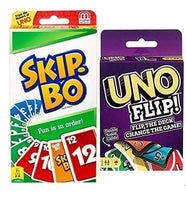 Mattel Uno Flip and Skip Bo 2-Pack Combo Card Game