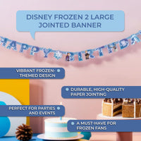 Disney Frozen 2 Large Jointed Banner – Colorful Character Party Decoration for Birthdays, Themed Events & Celebrations