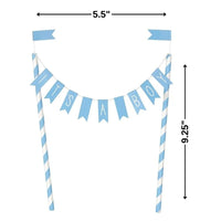 "It's a Boy" Bunting Cake Topper – Blue Baby Shower Cake Decoration for Boy Celebrations