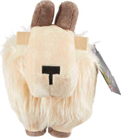 Mattel Minecraft Goat Plush Toy, Soft Doll with Pixelated Embroidered Details, 8-Inch Collectible Stuffed Animal, Caves & Cliffs Character, Brown, Ages 3+
