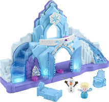 Fisher-Price Little People Disney Frozen Elsa’s Ice Palace Playset with Lights, Sounds, Elsa & Olaf Figures for Toddlers Ages 18 Months+