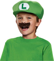 Disguise Super Mario Bros. Luigi Costume Accessory Kit, Officially Licensed Nintendo Boys Hat and Mustache