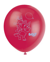 Bluey 12 Inch Latex Balloons – Pack of 8 Party Balloons, Colorful Bluey Themed Decorations for Kids Birthday Parties and Celebrations