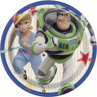 Disney Toy Story Dessert Plates – 7 Inch Round Paper Party Plates, Multicolor Toy Story 4 Tableware, Pack of 8 for Kids Birthday Parties and Themed Celebrations