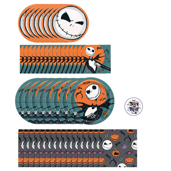 Nightmare Before Christmas Party Supplies Jack Skellington 48pc Set