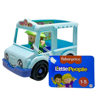 Fisher-Price Little People Ice Cream Truck Push-Along Toy Vehicle & Figure