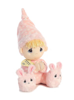 Aurora World Precious Moments Prayer Girl Soft Plush with Sound, Spanish Angel de Mi Guarda, Pink Polka-Dot Pajamas, 9.5 Inches