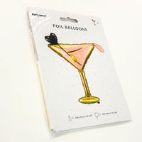 Realistic Giant Martini Glass Balloon PartyDeco 39x33.5 Inch Foil Cocktail Balloons for Bachelorette, Wedding, Birthday, Hen Party Dirty Martini Theme, Bikinis and Martinis Decorations