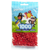 Perler Fuse Beads Bulk Pack, Red, 1000 Count per Bag, 6 Bags (6000 Beads Total), 5mm LDPE Plastic, Ages 6 and Up, Pegboard Craft Refill