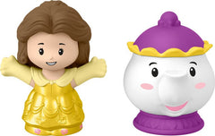 Fisher-Price Little People Disney Princess Belle & Mrs. Potts Figure Set – Toddler Toy for Ages 18 Months & Up