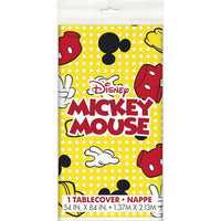 Multicolor Plastic Disney Mickey Mouse Rectangular Table Cover (54