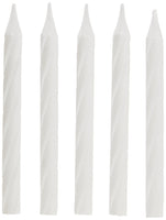 White Spiral Birthday Candles – 24 Count, 2.5 Inch Decorative Cake Candles, Classic Party Cake Toppers for Birthday Celebrations