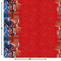 Spiderman Tablecloth (54" x 84") 1 Count - Red and Blue Disposable Rectangular Plastic Tableware - Spider Man Plastic Table Cover - Perfect For Birthday Celebrations and Party Decorations