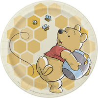 Disney Winnie the Pooh Dinner Plates – 9 Inch Round Paper Party Plates, Pack of 8, Colorful Tableware for Kids Birthday Parties and Celebrations