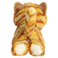 Aurora Mini Flopsie Ginger Cat Stuffed Animal — Soft Tabby Plush with Bean Pellets, Big Green Eyes, Orange Striped — 8 Inches, Ages 3+
