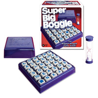 Winning Moves Games USA Board Game – Super Big Boggle with 6x6 Grid, 36 Letter Cubes, 4-min Timer, 2+ Players, Ages 8+, Biggest Boggle Ever