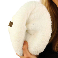 C.C CC Classic Winter Fall Trendy Chunky Stretchy Cable Knit Beanie Hat (Solid Ivory) One Size