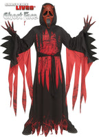 Fun World Officially Licensed Aged Devil Face® Child Costume –  | Includes Mask with Horns, Hooded Robe & Stuffed Finger Gloves