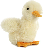 Aurora Mini Flopsie Duckling Stuffed Animal – Soft Yellow Plush Duck with Orange Beak, Bean Bag Body, Eco-Friendly Fill – 6.5 Inches