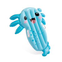 Intex Axolotl Inflatable Pool Float Ride-On with Handles, 46in x 42in Kids Pool Toy, Model 58159EP, Blue Animal Float for Ages 3+
