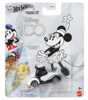 Hot Wheels Disney 100 Steamboat Minnie Character Car, 1:64 Scale Collectible Toy Car