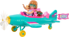 Barbie Chelsea Can Be Pilot Doll and Plane Playset with Puppy & Accessories