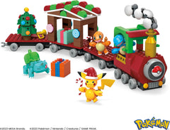 MEGA Pokemon Action Figure Building Toys, Holiday Train with 373 Pieces, 4 Poseable Characters, Toy Idea for Kids