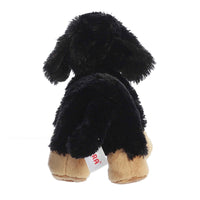 Aurora World Mini Flopsie Vienna Dachshund Stuffed Animal – Soft Polyester Plush with Bean Pellets, Black and Tan, 9 Inches, Ages 3 and Up