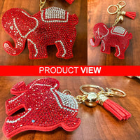 THE MARDI GRAS KREWE Elephant Keychain – Cute Elephant Key Ring for Women, Men, Kids – Bag Charm, Purse Accessory, Car Key Holder – Animal Keychain Gift for Elephant Lovers