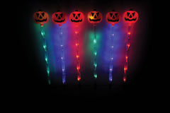 Fun World Solar Pumpkin Pathway Lights - Set of 6 (20" Tall, 14.5' Length)