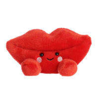 Aurora Palm Pals Kissie Lips Stuffed Animal 6 Inch – Cute Red Collectible Plush Toy for Kids, Décor and Gifts