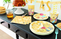 Winnie the Pooh Party Dinnerware Set – Plates, Napkins and Table Cover Bundle for Kids Birthday and Themed Parties