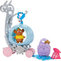 Disney Princess Cinderella Bestie Carriage with Gus, Rolling Wheels, Blanket & Accessories, Collectible Doll Accessory Playset