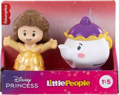 Fisher-Price Little People Disney Princess Belle & Mrs. Potts Figure Set – Toddler Toy for Ages 18 Months & Up