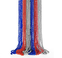 THE MARDI GRAS KREWE 72-Pack Patriotic Bead Necklaces – 33