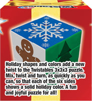 Twistables Holiday 3x3x3 Puzzle by Winning Moves Games USA, Holiday and Winter Themed Twisty Puzzle, for 1 Player Ages 8+