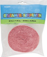 Unique Industries Crepe Paper Streamer, 81 ft – Pastel Pink Party Streamer Decoration for Birthdays, Baby Showers, Weddings, and Event Décor