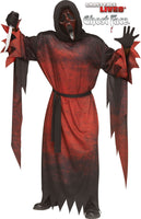 Fun World Ghost Face Mens Halloween Costume, One Size, Red/Black