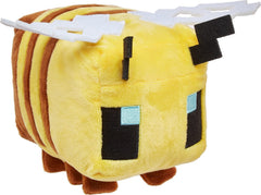 Mattel Minecraft Bee Plush Soft Doll, 8-Inch Video Game-Inspired Stuffed Animal Toy with Pixelated Embroidered Details, Collectible Gift for Kids & Fans Ages 3 and Up