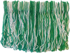 Mardi Gras Beads Red, White, Blue - 33 inch 7mm, 10 Dozen, 120 Pieces