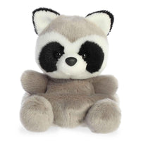 Aurora Palm Pals Rascal Raccoon Stuffed Animal - Soft Polyester Collectible Mini Plush with Bean-Weighted Bottom - Forest Collection - Gray, 5 Inches