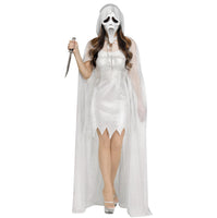 Fun World Ghost Face Adult 30th Anniversary Halloween Costume, Silver
